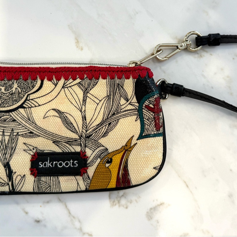 Sakroots Wristlet with Nature Motif